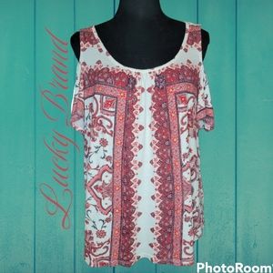 Lucky Brand Peek-a-boo Sleeves Sz L